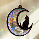 A Meow Is A Message To The Heart - Memorial Personalized Window Hanging Suncatcher - Sympathy Gift For Cat Lovers, Pet Owners