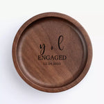 I Love You To The Moon And Back - Couple Personalized Custom Wooden Jewelry Dish - Gift For Husband Wife, Anniversary