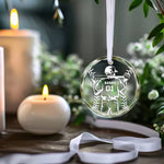 Custom Name Number Baseball Gifts for Players - Personalized Glass Ornament
