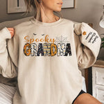 Custom Name Spooky Grandma Halloween Gifts - Personalized Sweater
