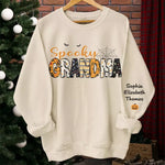 Custom Name Spooky Grandma Halloween Gifts - Personalized Sweater
