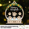 Happy Happy Pawlidays - Dog & Cat Personalized Custom 3 Layers Shaker Ornament - Christmas Gift For Pet Owners, Pet Lovers