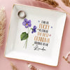 The Best Grandma Belongs To Me - Family Personalized Custom Jewelry Dish - Gift For Grandma
