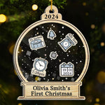Custom Name Baby's First Christmas Gifts - Personalized Shaker Ornament
