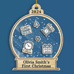 Custom Name Baby's First Christmas Gifts - Personalized Shaker Ornament
