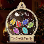 Where There Is Family, There Is Love - Family Personalized Custom 3 Layers Shaker Ornament - Christmas Gift For Family Members