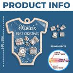 First Christmas - Family Personalized Custom 3 Layers Shaker Ornament - Christmas  Gift For Baby Kids, Newborn Baby