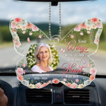 Custom Photo I Walk Beside You - Memorial Personalized Custom Car Ornament - Acrylic Custom Shaped - Sympathy Gift For Family
