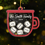 Custom Name Christmas Family Gifts - Personalized Shaker Ornament
