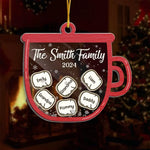 Custom Name Christmas Family Gifts - Personalized Shaker Ornament