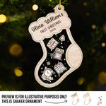 Custom Name Baby’s First Christmas Gifts - Personalized Shaker Ornament