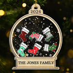 To Cherish Peace And Goodwill - Family Personalized Custom 3 Layers Shaker Ornament - Christmas Gift For Family Members