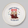 Christmas Lights And Best Friend Vibes - Bestie Personalized Custom Jewelry Dish - Christmas Gift For Best Friends, BFF, Sisters