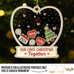 Love Is The Greatest Gift Of All - Couple Personalized Custom 3 Layers Shaker Ornament - Christmas Gift For Husband Wife, Anniversary