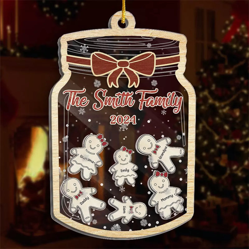 Christmas Cookies Pretty Much Sum Up My Family - Family Personalized Custom 3 Layers Shaker Ornament - Christmas Gift For Family Members