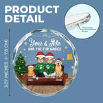 Custom Name Christmas Family Gifts - Personalized Glass Ornament