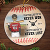 Baseball Is A Game Of Inches - Family Personalized Custom Ornament - Acrylic Custom Shaped - Christmas Gift For Family Members, Baseball Players, Baseball Lovers