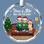 Custom Name Christmas Family Gifts - Personalized Glass Ornament