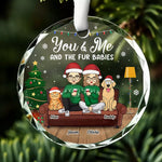 Custom Name Christmas Family Gifts - Personalized Glass Ornament