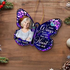 Custom Photo You Will Forever Be My Always - Memorial Personalized Custom Leather Ornament - Christmas Gift, Sympathy Gift For Family Members