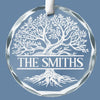 Roots That Bind Us, Branches That Reach Skyward - Family Personalized Custom Circle Glass Ornament - Christmas Gift For Family Members