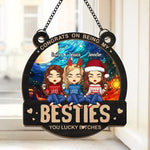 Custom Name Funny Bestie Gifts for Women - Personalized Suncatcher Ornament