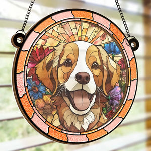 Custom Photo I’m Right Here Inside Your Heart - Memorial Personalized Window Hanging Suncatcher - Sympathy Gift For Pet Owners, Pet Lovers