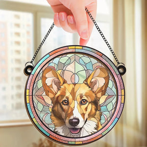 Custom Photo Life Is Simply Better With A Furry Friend Around - Memorial Personalized Window Hanging Suncatcher Ornament - Christmas Gift, Sympathy Gift For Pet Owners, Pet Lovers