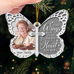Custom Photo We're Always With You - Memorial Personalized Custom Ornament - Metal Custom Shaped - Sympathy Gift, Christmas Gift For Family Members