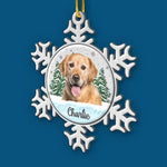 Custom Pet Photo Christmas Gifts - Personalized Metal Ornament