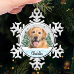 Custom Pet Photo Christmas Gifts - Personalized Metal Ornament