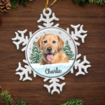 Custom Pet Photo Christmas Gifts - Personalized Metal Ornament