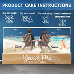 Custom Name Couple Beach Scene Gifts - Personalized Acrylic Letters Night Light