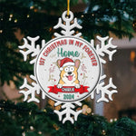 Custom Name Dog First Christmas Gifts - Personalized Metal Ornament