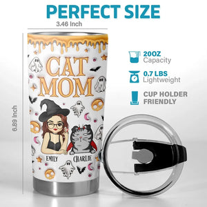 Il est temps d'enfiler mon costume d'Halloween - Gobelet personnalisé avec effet gonflable 3D imprimé pour chat - Cadeau d'Halloween pour les propriétaires et les amoureux des animaux