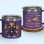 We Are Witches By Nature - Bestie Personalized Custom 14oz Stainless Steel Tumbler With Handle - Halloween Gift For Best Friends, BFF, Sisters