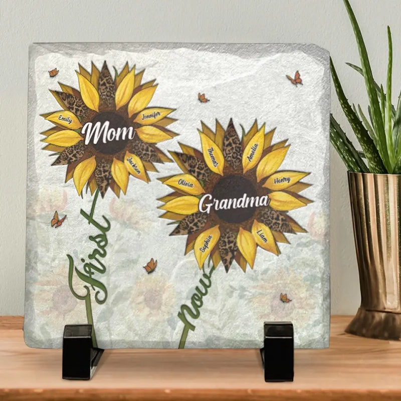 The Limitless Love Of A Mother, A Force That Knows No Bounds - Family Personalized Custom Square Shaped Stone With Stand - Gift For Mom, Grandma