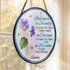 Besties In Full Bloom - Bestie Personalized Custom Stained Glass Window Hanging Suncatcher - Gift For Best Friends, BFF, Sisters