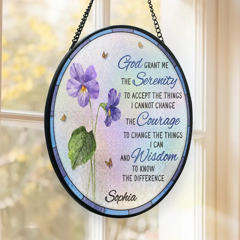 Besties In Full Bloom - Bestie Personalized Custom Stained Glass Window Hanging Suncatcher - Gift For Best Friends, BFF, Sisters