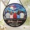 A Joy That Is Shared Is A Joy Made Double - Family Personalized Custom Stained Glass Window Hanging Suncatcher - Christmas Gift For Siblings, Brothers, Sisters