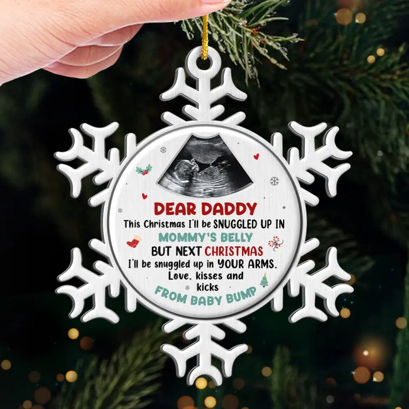 Custom Photo Loving A Baby Is A Circular Business -  Family Personalized Custom Ornament - Metal Custom Shaped - Christmas Gift For Baby Kids, Newborn Baby