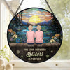 The Love Between Siblings Knows No Boundaries - Family Personalized Custom Stained Glass Window Hanging Suncatcher - Christmas Gift For Siblings, Brothers, Sisters