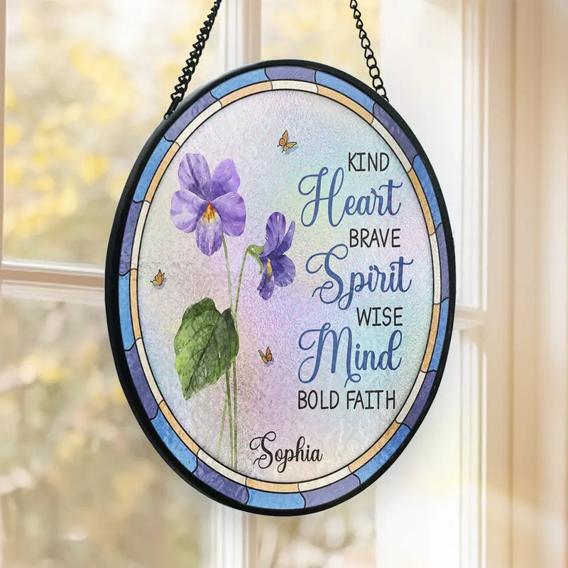 Frienship Ready To Bloom Every Hour - Bestie Personalized Custom Stained Glass Window Hanging Suncatcher - Gift For Best Friends, BFF, Sisters