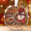 Christmas Is Brighter With A Mom Like You - Family Personalized Custom Circle Glass Ornament - Christmas Gift For Mom, Grandma
