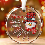 Christmas Is Brighter With A Mom Like You - Family Personalized Custom Circle Glass Ornament - Christmas Gift For Mom, Grandma