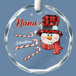 Christmas Is Brighter With A Mom Like You - Family Personalized Custom Circle Glass Ornament - Christmas Gift For Mom, Grandma