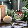 Christmas Is Brighter With A Mom Like You - Family Personalized Custom Circle Glass Ornament - Christmas Gift For Mom, Grandma