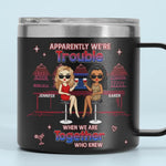 You're My Sister At Heart - Bestie Personalized Custom 14oz Stainless Steel Tumbler With Handle - Gift For Best Friends, BFF, Sisters