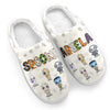 Spooky Abuela - Family Personalized Custom Fluffy Slippers - Halloween Gift For Mom, Grandma