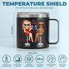 True Friendship Is A Rare Gem - Bestie Personalized Custom 14oz Stainless Steel Tumbler With Handle - Gift For Best Friends, BFF, Sisters